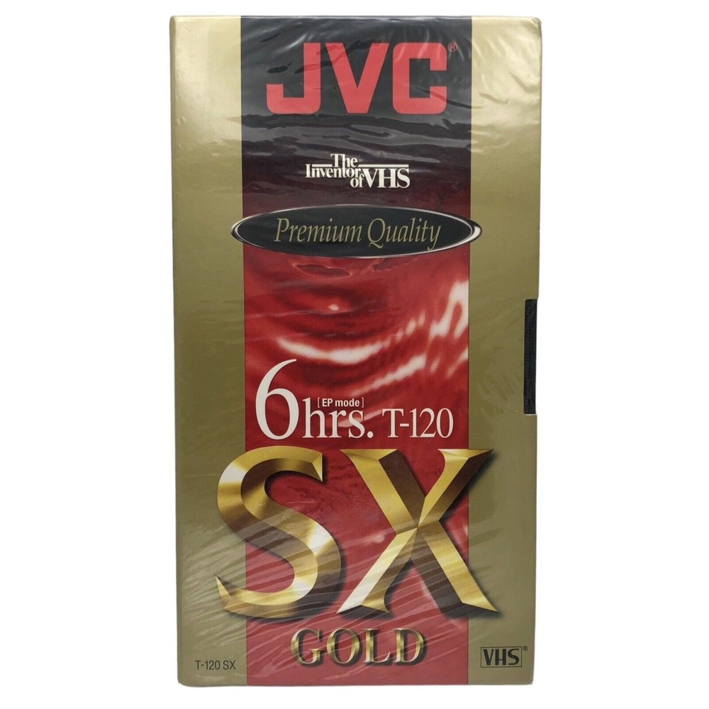 1 JVC T-120 SX VHS Blank Tape New Sealed High Performance 6 Hrs SX 120 Tape